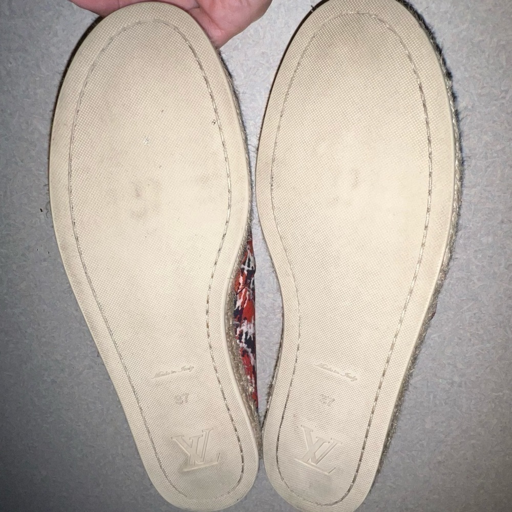 Louis Vuitton blue and red espadrille sandals. - Picture 8 of 12